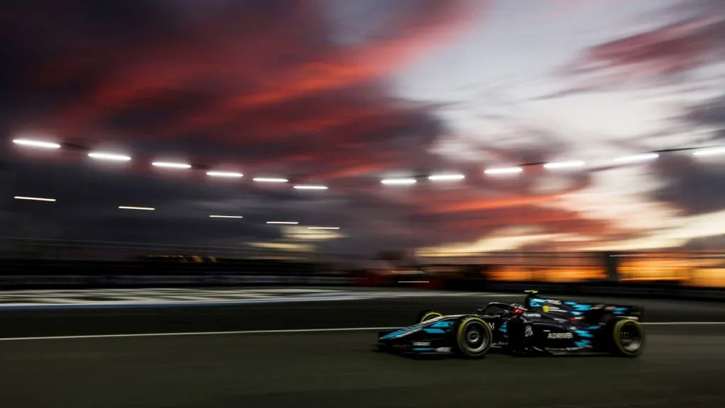 Arthur Leclerc of Monaco and DAMS (12) drives on track during the Round 2: Jeddah Sprint race of the Formula 2 Championship at Jeddah Corniche Circuit on March 18, 2023. (Source: Lars Baron/Getty Images)