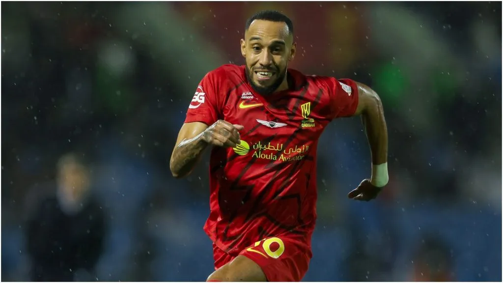 Pierre Aubameyang of Al Qadsiah – Yasser Bakhsh/Getty Images