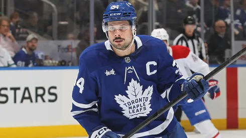 Auston Matthews #34 of the Toronto Maple Leafs