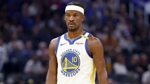 Jimmy Butler III #10 of the Golden State Warriors during an NBA game.