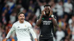 Bukayo Saka reacts after missing from the penalty spot