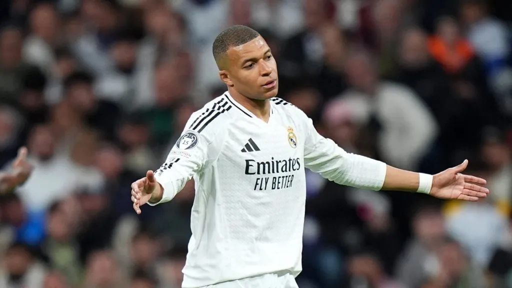 Kylian Mbappe at Estadio Santiago Bernabeu against Arsenal FC