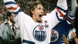 Wayne Gretzky of the Edmonton Oilers after winning his first Stanley Cup by defeating the New York Islanders 4-1 in the series in 1984.