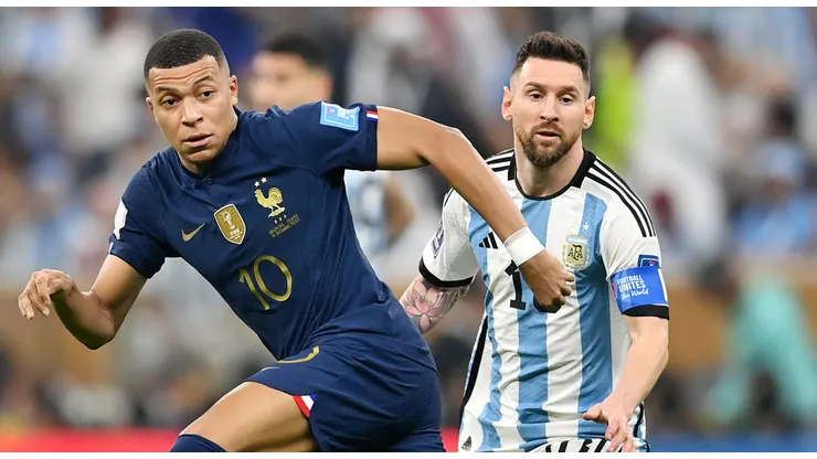 Kylian Mbappe of France and Lionel Messi of Argentina.