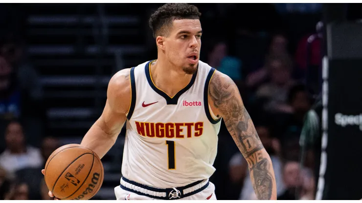Michael Porter Jr. #1 of the Denver Nuggets in the third quarter during their game at Spectrum Center on February 01, 2025 in Charlotte, North Carolina.