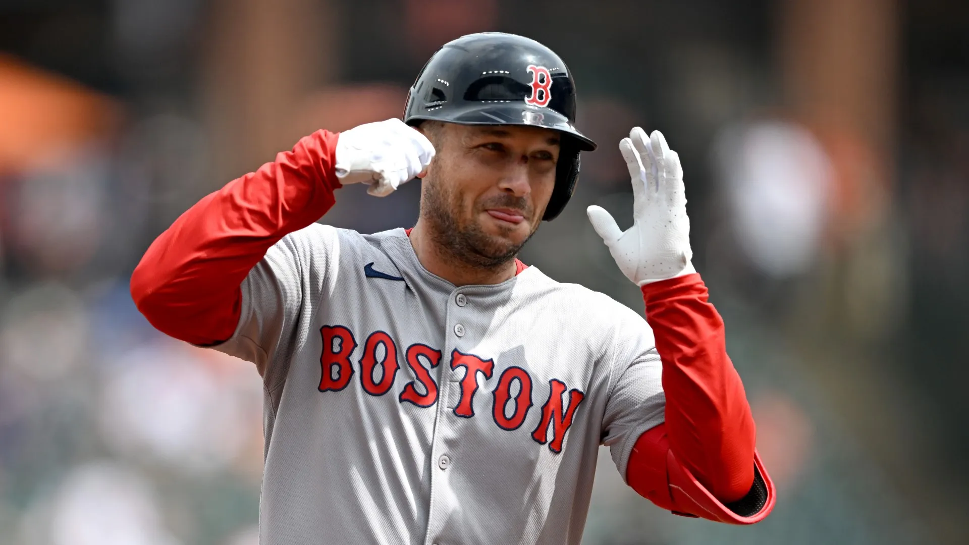 Alex Bregman #2 of the Boston Red Sox celebrates