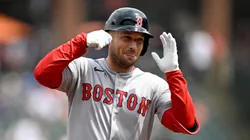 Alex Bregman #2 of the Boston Red Sox celebrates.