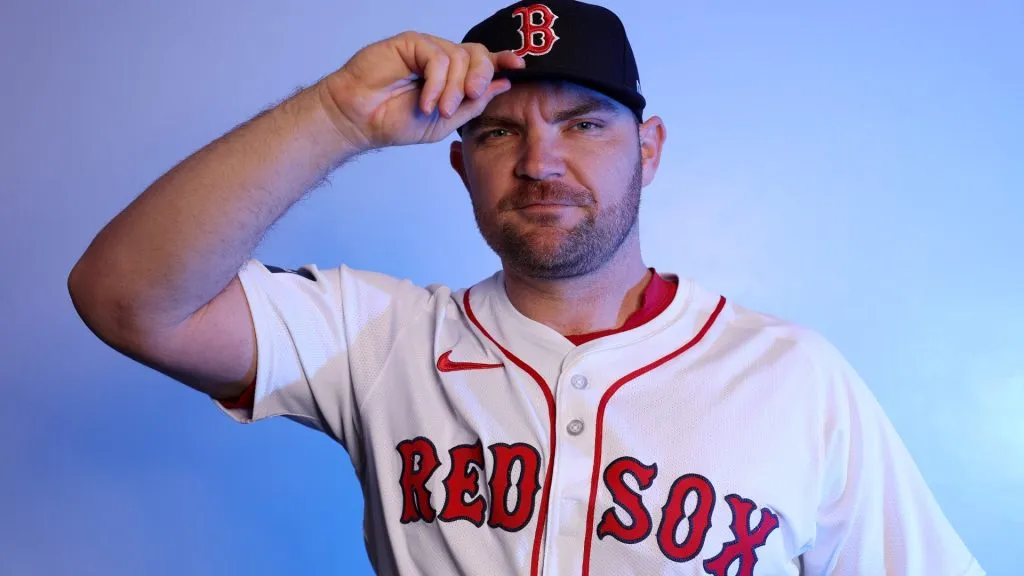 FORT MYERS, FLORIDA – FEBRUARY 20: Liam Hendriks of the Boston Red Sox poses for a portrait at JetBlue Park at Fenway South on February 20, 2024 in Fort Myers, Florida. (Photo by Elsa/Getty Images)