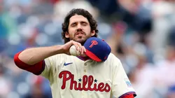 Jordan Romano #68 of the Philadelphia Phillies prepares to pitch in the ninth inning against the Miami Marlins at Citizens Bank Park on April 19, 2025 in Philadelphia, Pennsylvania.