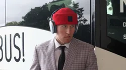 Patrik Laine #92 of the Montreal Canadiens arrives for the game against the Florida Panthers at Amerant Bank Arena on March 30, 2025 in Sunrise, Florida.