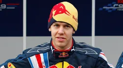 Sebastian Vettel (l) of Red Bull Racing F1 team unveil their new car the RB5 at the Circuito de Jerez on February 9, 2009 in Jerez de la Frontera, Spain.