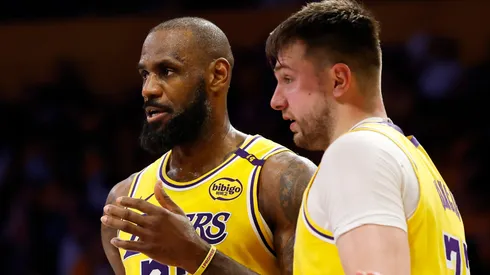 LeBron James and Luka Doncic of the Los Angeles Lakers.