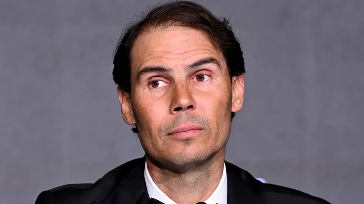 Rafa Nadal speaks at the Winners Press Conference during the Laureus World Sports Awards Madrid 2025.