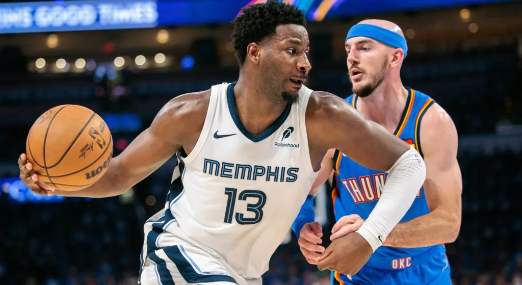 Jaren Jackson Jr playing at the Paycom center
