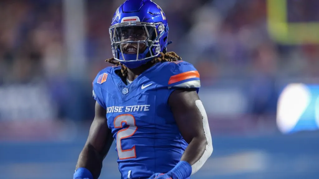 Running back Ashton Jeanty #2 of the Boise State Broncos reacts prior to the start of the first half against the Washington State Cougars in 2024. (Source: Loren Orr/Getty Images)