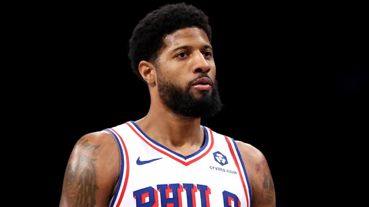 Paul George #8 of the Philadelphia 76ers.