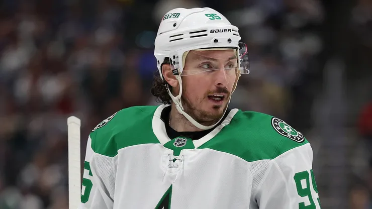 Matt Duchene #95 of the Dallas Stars plays the Colorado Avalanche in the first period at Ball Arena on January 18, 2025 in Denver, Colorado.