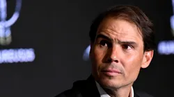 Rafa Nadal speaks at the Winners Press Conference during the Laureus World Sports Awards Madrid 2025.