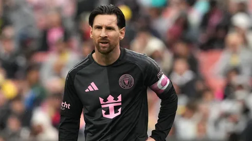 Lionel Messi #10 of Inter Miami CF seen in action during the game against the Columbus Crew.