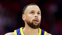 Stephen Curry #30 of the Golden State Warriors reacts during the second quarter against the Houston Rockets in Game One of the Western Conference First Round NBA Playoffs