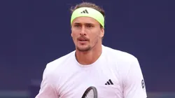 Alexander Zverev of Germany in action during his quarter final match against Tallon Griekspoor of the Netherlands.