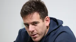 Juan Martin del Potro of Argentina attends a press conference after defeating Richard Gasquet of France during the 2018 Shanghai Masters.