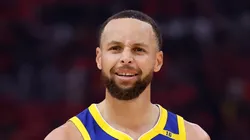 Stephen Curry #30 of the Golden State Warriors reacts against the Houston Rockets in Game Two of the Western Conference.