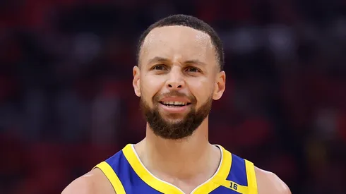 Stephen Curry #30 of the Golden State Warriors reacts against the Houston Rockets in Game Two of the Western Conference.