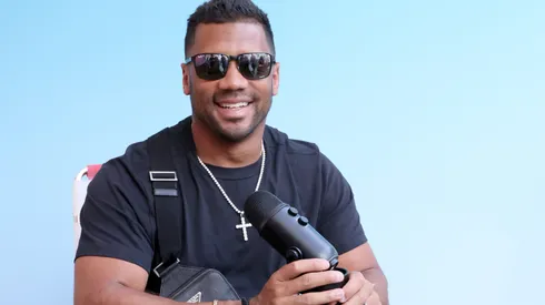 Russell Wilson attends YouTube + Coachella 2025 at the Empire Polo Club, on April 13, 2025 in Indio, California.