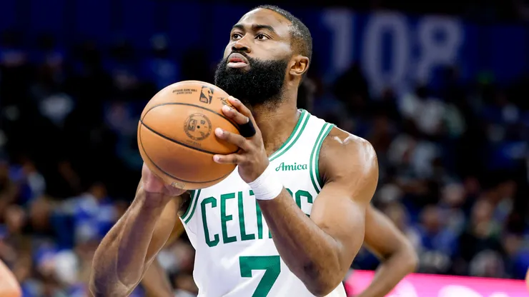 Jaylen Brown #7 of the Boston Celtics .