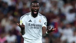 Real Madrid defender Antonio Rudiger was sent of during the last minutes of the Copa del Rey final