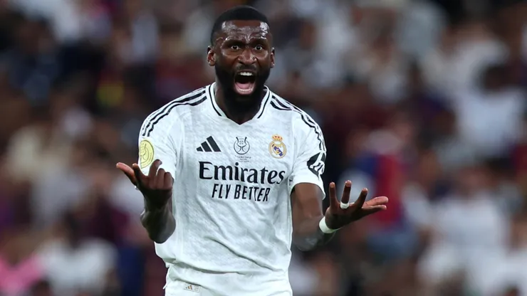 Real Madrid defender Antonio Rudiger was sent of during the last minutes of the Copa del Rey final