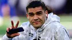 Puka Nacua #17 of the Los Angeles Rams warms up prior to a game against the New England Patriots at Gillette Stadium on November 17, 2024 in Foxborough, Massachusetts.