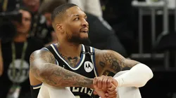 Damian Lillard #0 of the Milwaukee Bucks.