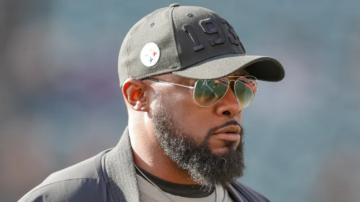 Head coach Mike Tomlin of the Pittsburgh Steelers is seen before the game against the Cincinnati Bengals at Paul Brown Stadium on November 24, 2019 in Cincinnati, Ohio.