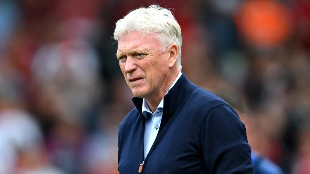 David Moyes, Manager of Everton, looks on prior to the Premier League match between Nottingham Forest FC and Everton FC at City Ground on April 12, 2025. (Source: Michael Regan/Getty Images)