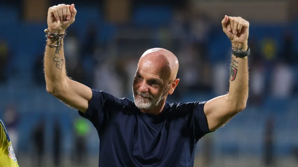 Stefano Pioli coach of Al Nassr celebrates after winning the Saudi Pro League match between Al-Riyadh and Al-Nassr at Prince Faisal Bin Fahad on November 8, 2024. (Source: Yasser Bakhsh/Getty Images)