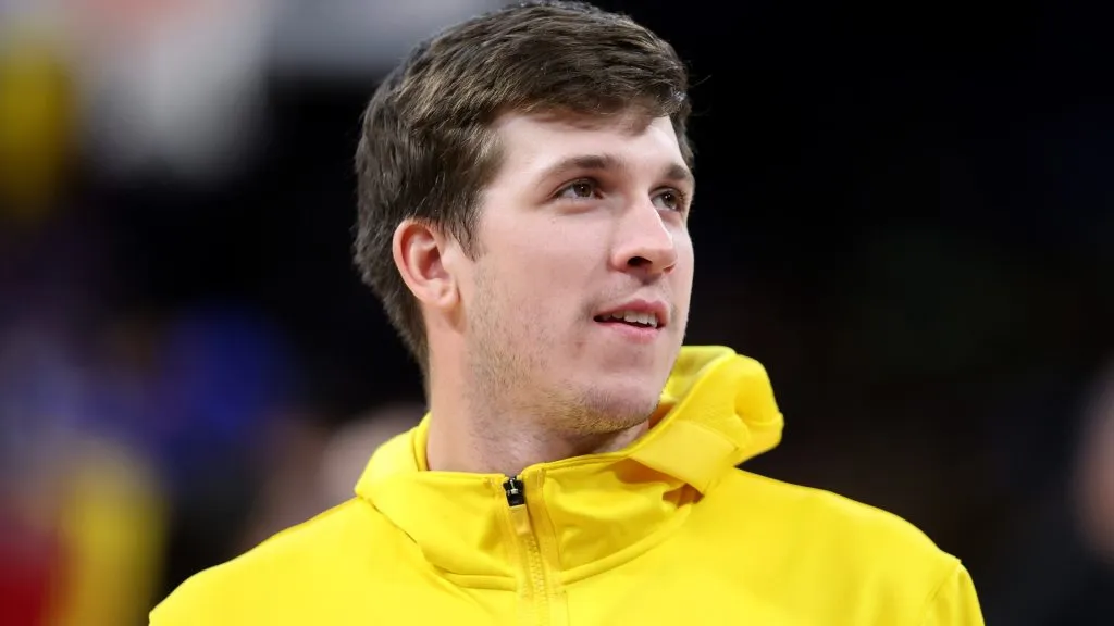 Austin Reaves #15 of the Los Angeles Lakers looks on prior to a game against the Golden State Warriors at Crypto.com Arena on March 16, 2024. (Source: Sean M. Haffey/Getty Images)