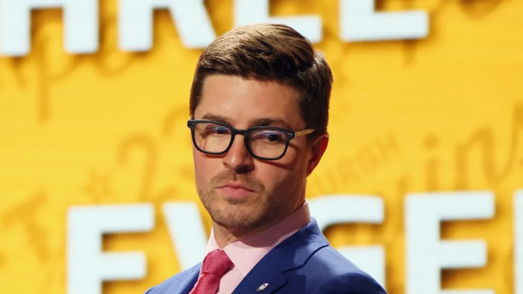 Kyle Dubas of the Pittsburgh Penguins attends the 2023 NHL Draft at the Bridgestone Arena on June 28, 2023 in Nashville, Tennessee.