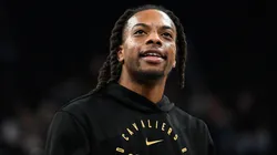 Darius Garland #10 of the Cleveland Cavaliers looks on before a game against the Utah Jazz at Delta Center on March 23, 2025 in Salt Lake City, Utah.