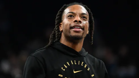 Darius Garland #10 of the Cleveland Cavaliers looks on before a game against the Utah Jazz at Delta Center on March 23, 2025 in Salt Lake City, Utah.