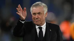Carlo Ancelotti, Head Coach of Real Madrid, gestures during the LaLiga match between Getafe CF and Real Madrid CF at Coliseum Alfonso Perez on April 23, 2025 in Getafe, Spain.