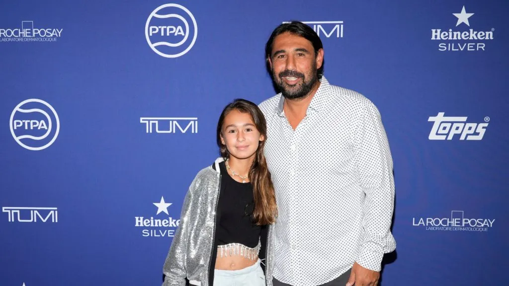 (L-R) Zahara Baghdatis and Marcos Baghdatis in 2023 ( Ilya S. Savenok/Getty Images for PTPA)