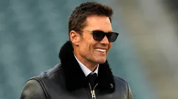 Former NFL Player Tom Brady looks on prior to the NFC Wild Card Playoff between the Green Bay Packers and the Philadelphia Eagles at Lincoln Financial Field on January 12, 2025 in Philadelphia, Pennsylvania.