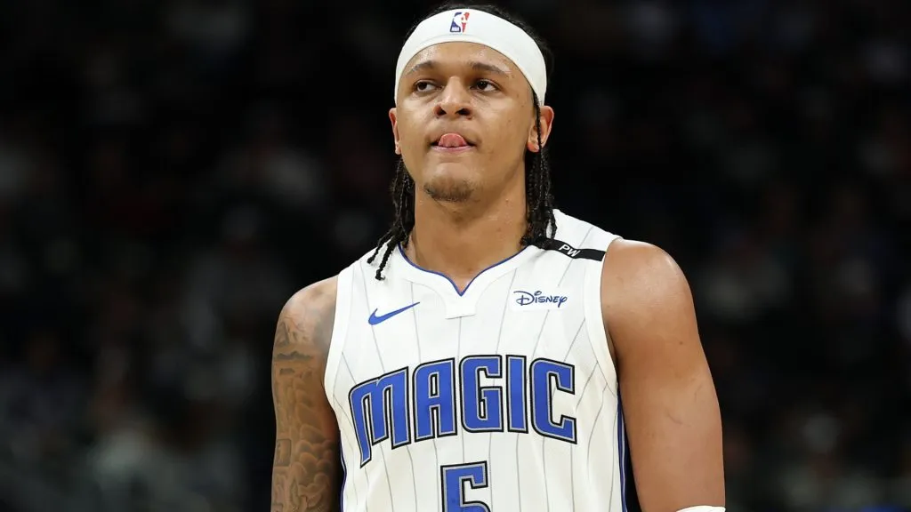 Paolo Banchero during an NBA game with the Orlando Magic