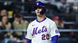 Pete Alonso #20 of the New York Mets in action during the game against the St. Louis Cardinals at Citi Field on April 17, 2025 in the Bronx borough of New York City. The Mets won 4-1.