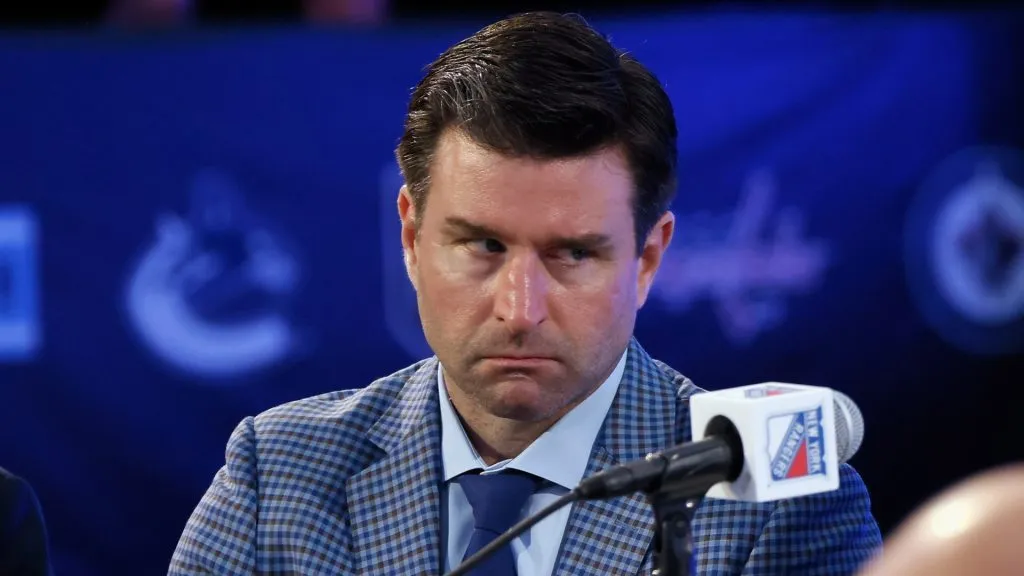 Chris Drury of the New York Rangers attends the NHL Draft at Sphere on June 29, 2024 in Las Vegas, Nevada.