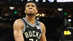 Giannis Antetokounmpo #34 of the Milwaukee Bucks.