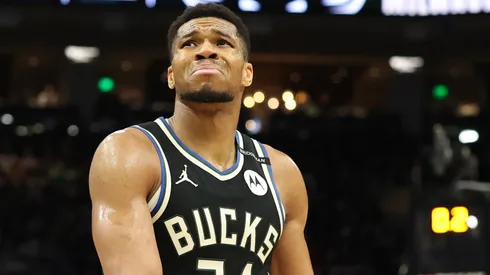 Giannis Antetokounmpo #34 of the Milwaukee Bucks.