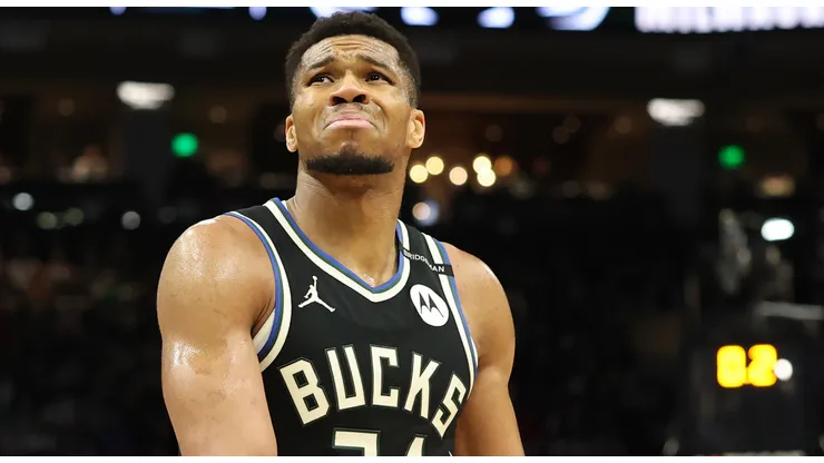 Giannis Antetokounmpo #34 of the Milwaukee Bucks.